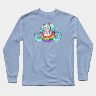 miku says happy pride! Long Sleeve T-Shirt